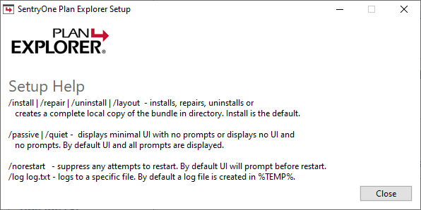 SQL Sentry Plan Explorer Setup Help Version 2021.12 SQL Sentry Plan Explorer Setup Help