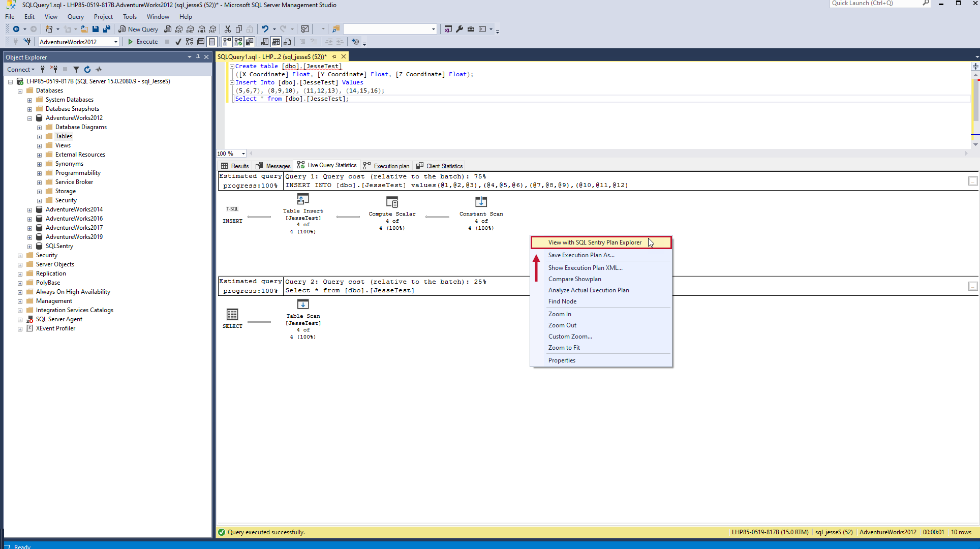 SQL Sentry Plan Explorer SSMS View with SQL Sentry Plan Explorer context menu Version 2021.12 SQL Sentry Plan Explorer SSMS View with SQL Sentry Plan Explorer context menu