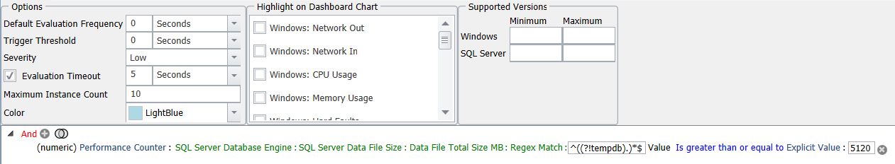 SQL Sentry Check Data File Size Version 2021.18 Check Data File Size