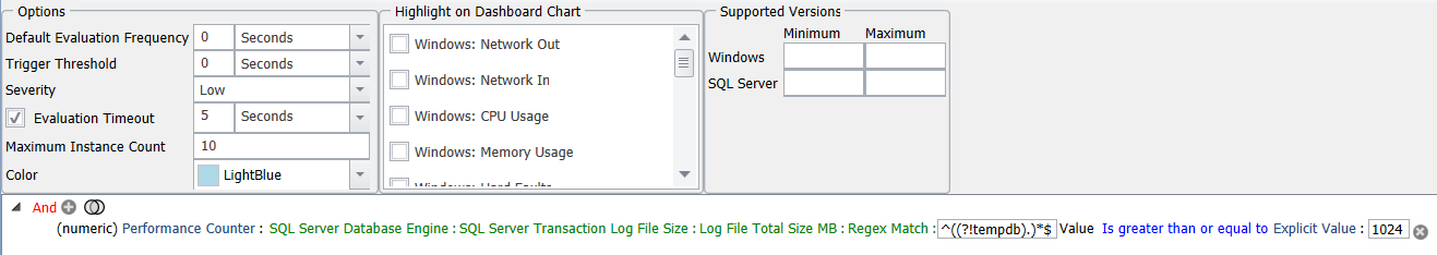 SQL Sentry Check Transaction Log File Size Version 2021.18 Check Transaction Log File Size
