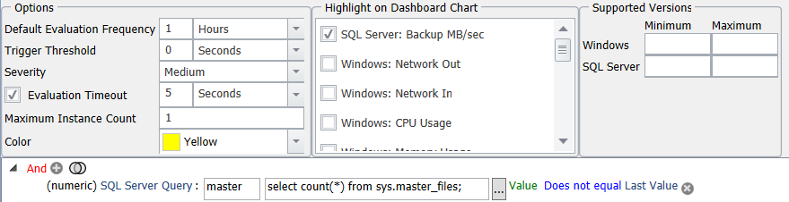 SQL Sentry Database Files Count Change Version 2021.18 Database Files Count Change