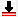 Job Set to Queue glyph displaying a black arrow pointing downward towards a red line.