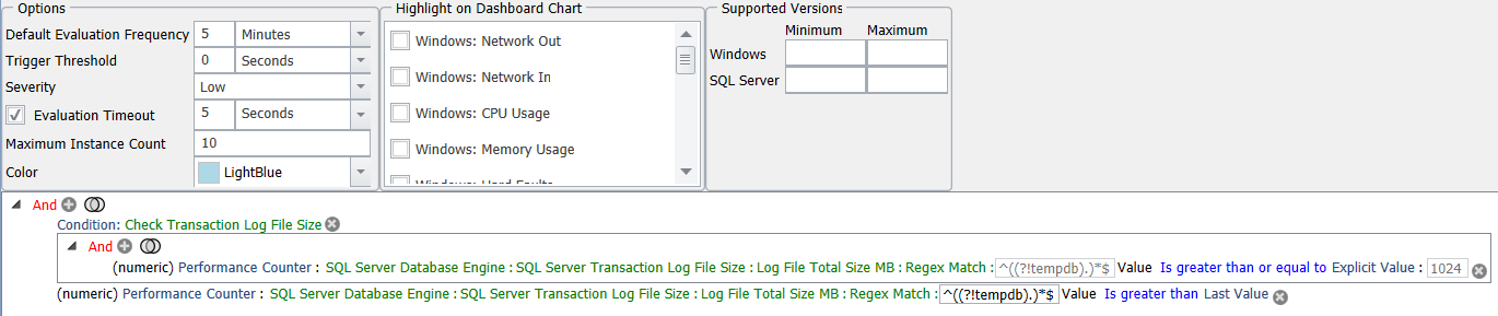 SQL Sentry Log File Growth Version 2021.18 Log File Growth