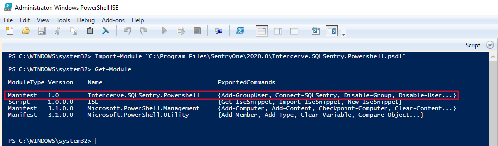 SQL Sentry PowerShell Module