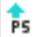 Procedure Stats glyph displaying as an aqua colored arrow pointing up above the letters PS.