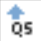 Query Stats glyph displaying as a blue arrow pointing up above the letters QS.