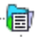 Reporting Services Report glyph displaying a document on top of a blue folder.