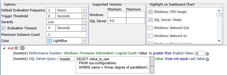 SQL Sentry Server MAXDOP Changed Version 2021.18 Server MAXDOP Changed