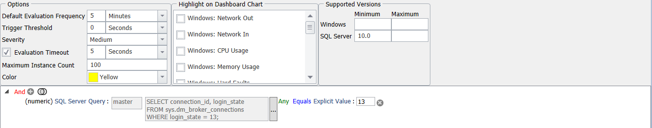 SQL Sentry Service Broker Login Connection Version 2021.18 Service Broker Login Connection