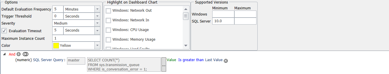 SQL Sentry Service Broker Transmission Queue Errors Version 2021.18 Service Broker Transmission Queue Errors