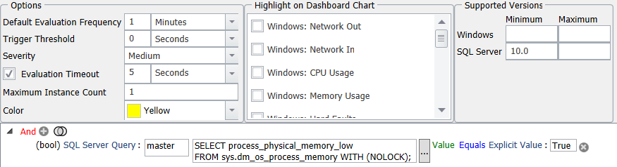 SQL Server Process Physical Memory Low