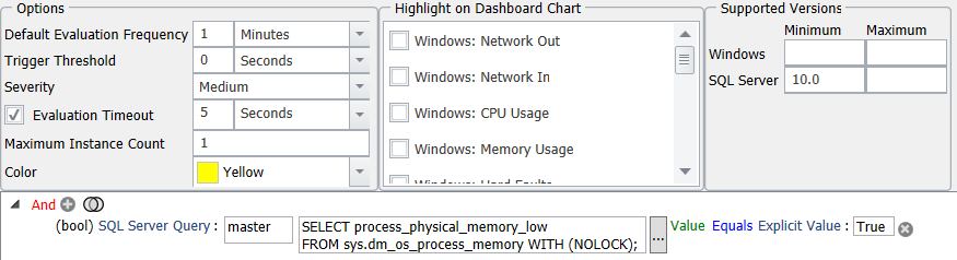 SQL Sentry SQL Server Process Physical Memory Low Version 2021.18 SQL Server Process Physical Memory Low