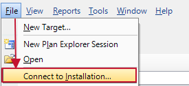 select File Connect to Installation Version 2021.12 select File Connect to Installation