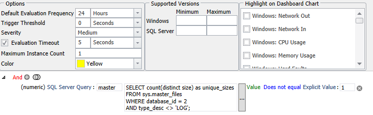 SQL Sentry Tempdb Unequal File Size Version 2021.18 Tempdb Unequal File Size