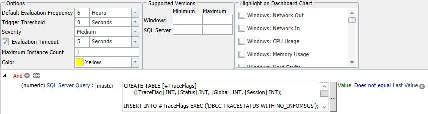 Trace Flags Total Number Changed
