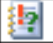 Windows Event Log glyph displaying as a notepad with a  red exclamation mark and a green question mark.