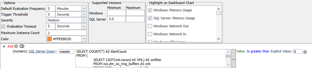 SQL Sentry Windows Low Memory Notification Version 2021.18 Windows Low Memory Notification