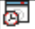 SQL Sentry Windows Task glyph Verison 2021.18 Windows Task glyph displaying a clock in the lower left corner over a white background.