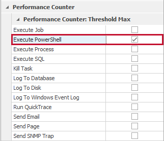 Execute PowerShell action