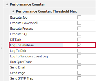 SQL Sentry Log to Database action Version 2021.18 Log To Database action