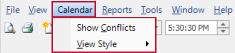 SQL Sentry Calendar Menu Version 2022.3 Calendar Menu