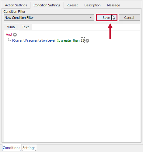Condition Settings Save filter Version 2021.18 SQL Sentry Condition Settings Save filter