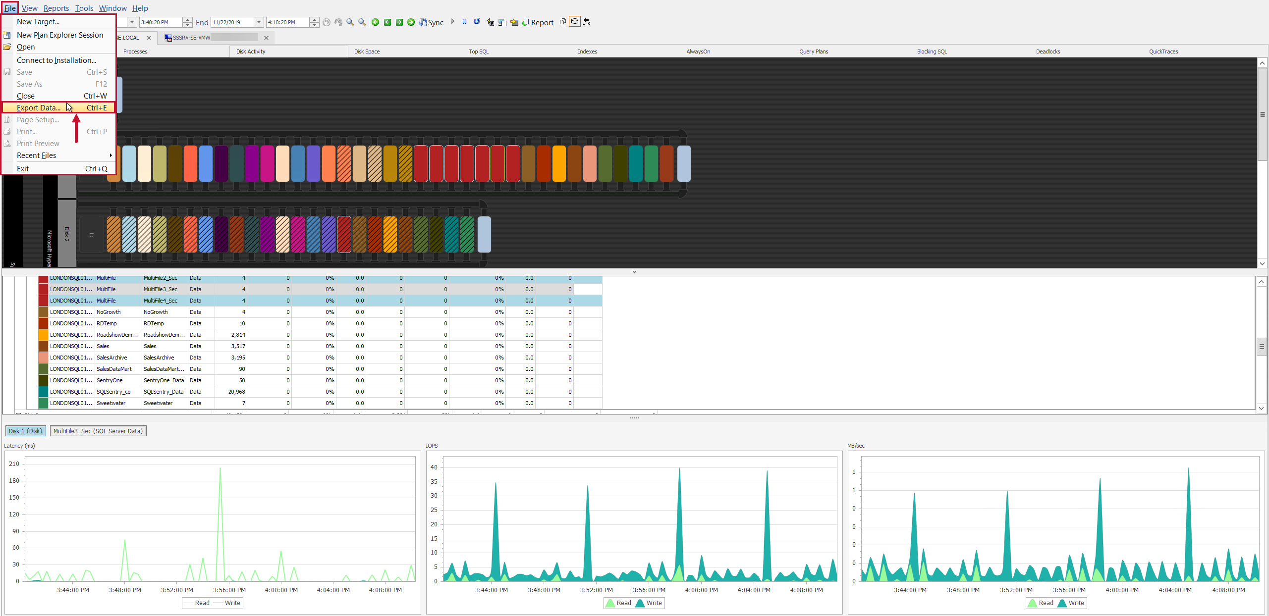 SQL Sentry SSAS Disk Activity