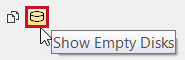 Show Empty Disks toolbar button