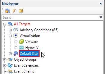 SQL Sentry Navigator Pane select desired node Version 2021.18 Navigator Pane select desired node