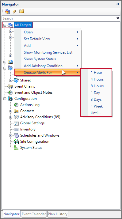 SQL Sentry Snooze Alerts For Version 2021.12 Snooze Alerts For