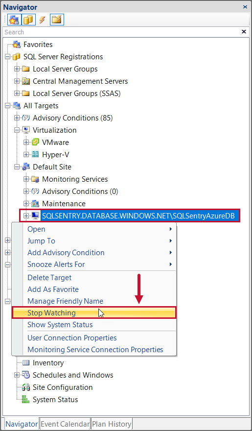 SentryOne Stop Watching Version 2021.0 SentryOne Stop Watching