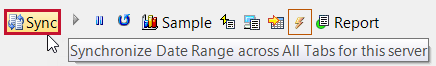 SQL Sentry toolbar Sync button Version 2021.12 toolbar Sync button