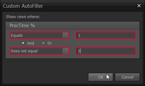 SQL Sentry Performance Overview Custom AutoFilter Version 2021.12 Performance Overview Custom AutoFilter