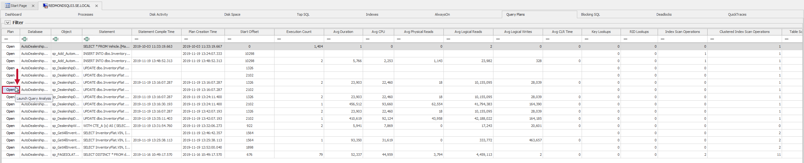 SQL Sentry Query Plans Launch Query Analysis Version 2021 Query Plans Launch Query Analysis