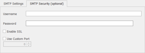 SQL Sentry SMTP Security (optional)