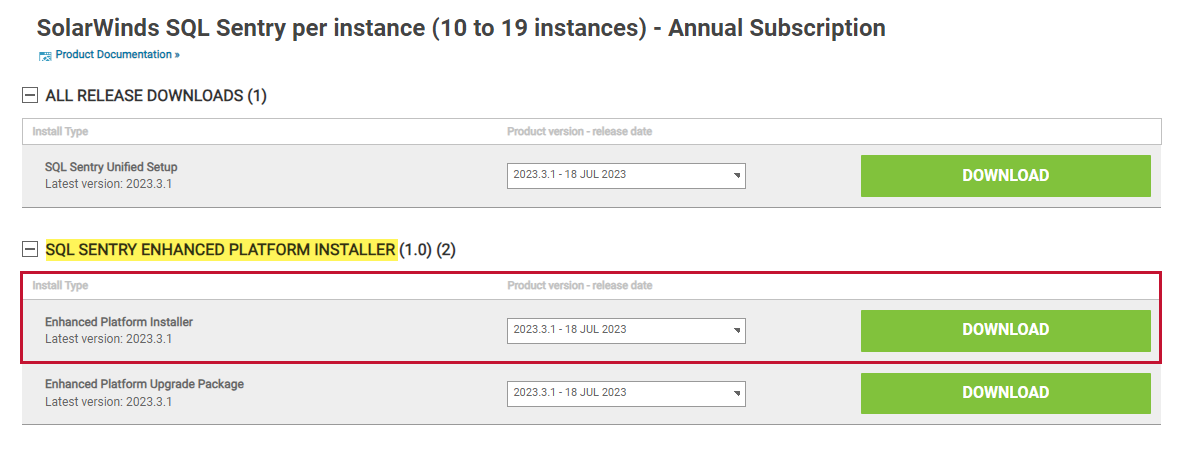 SQL Sentry Enhanced Platform Installer
