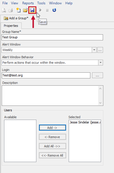SQL Sentry Add a Group select Save