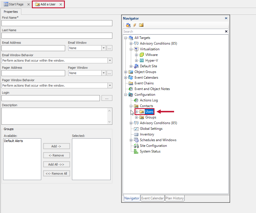 SQL Sentry Add a User tab Version 2021.12 SQL Sentry Add a User tab