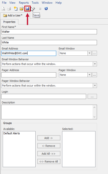 SQL Sentry Add a User Properties Version 2021.12 SQL Sentry Add a User Properties
