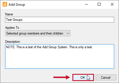 SQL Sentry Add Group window Ok Version 2021.12 SQL Sentry Add Group window Ok