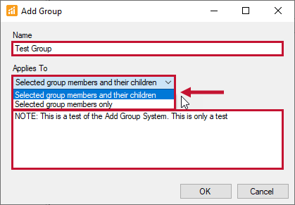 SQL Sentry Add Group window Version 2021.12 SQL Sentry Add Group window