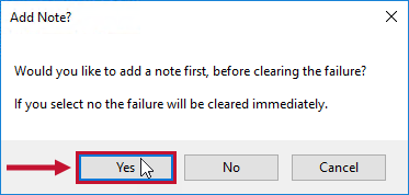 SQL Sentry Add Note? window Version 2021.18 SQL Sentry Add Note? window prompting you to add a note with the Yes option highlighted.