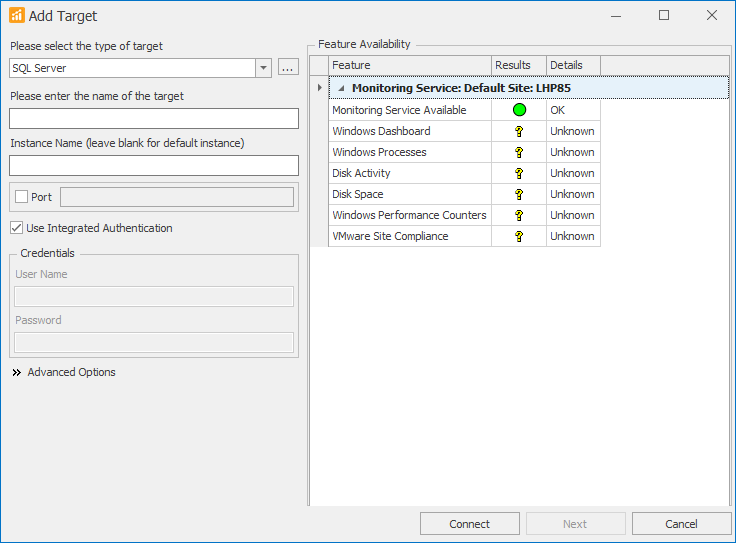 SQL Sentry Add Target Version 2021.12 SQL Sentry Add Target