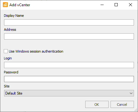 SQL Sentry Add vCenter window Version 2021.12 SQL Sentry Add vCenter window