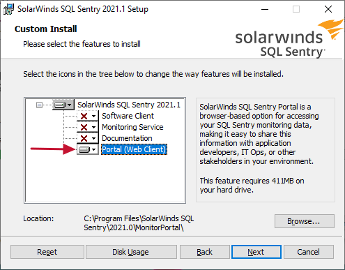 SentryOne Custom Setup Monitor Portal