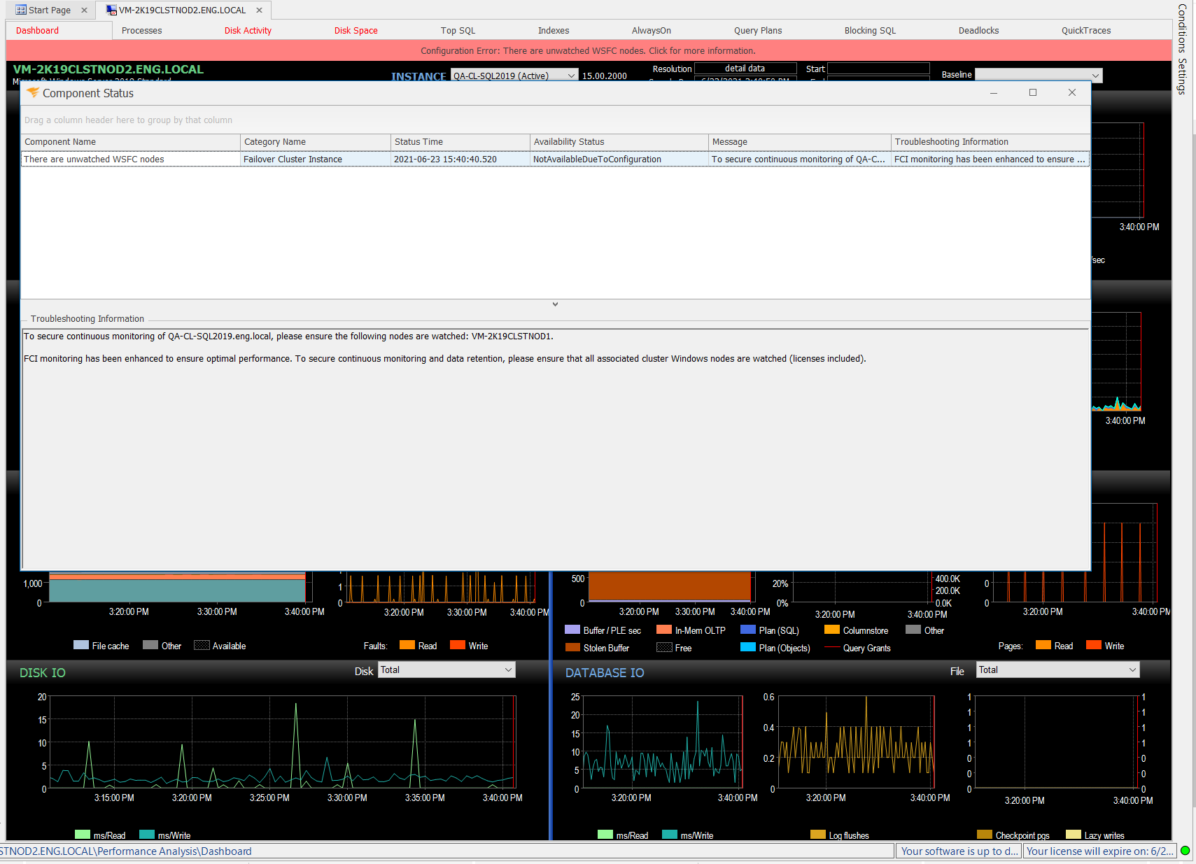 SQL Sentry PA Dashboard Configuration error unwatched nodes Version 2021.12 SQL Sentry PA Dashboard Configuration error unwatched nodes