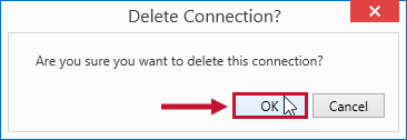 SQL Sentry Database Connection Management Delete Connection window Version 2021.12 SQL Sentry Database Connection Management Delete Connection window