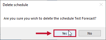 SQL Sentry Delete Schedule window Version 2021.18 Delete Schedule window