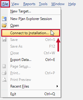 SQL Sentry File > Connect to Installation