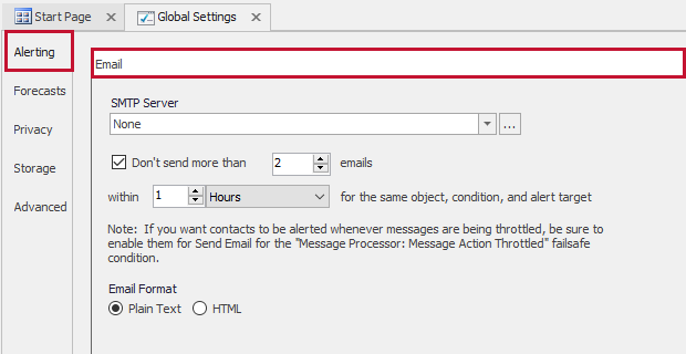 SQL Sentry Monitoring Service Settings Alerting Version 2021.18 SQL Sentry Monitoring Service Settings Alerting